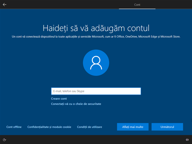 AdaugÄƒ un cont Microsoft