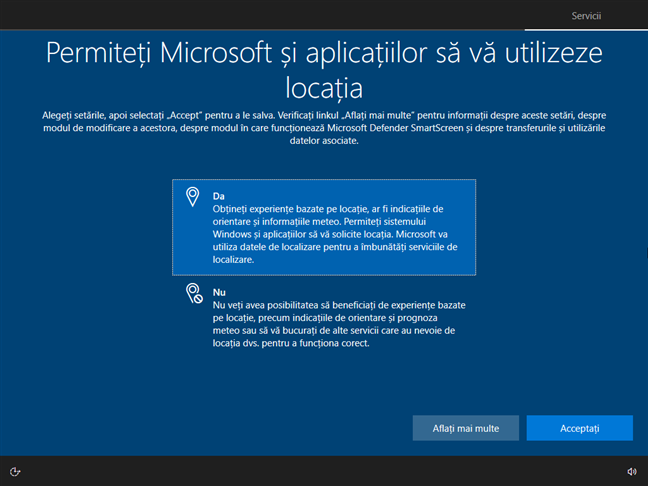 Permisiuni locaÈ›ie pentru Windows 10