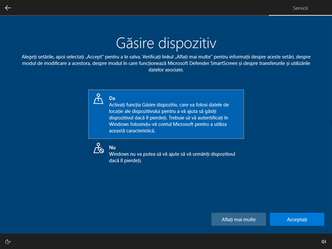 Activare GÄƒsire dispozitiv Ã®n Windows 10