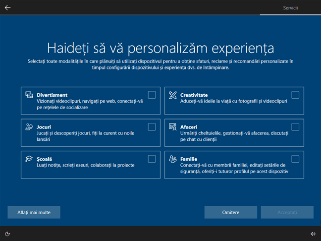 Personalizarea experienÈ›ei Ã®n Windows 10