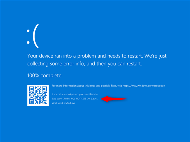 Un BSOD declanÈ™at manual