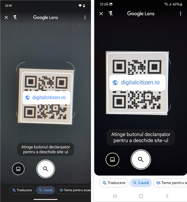 ScaneazÄƒ un cod QR cu Google Lens