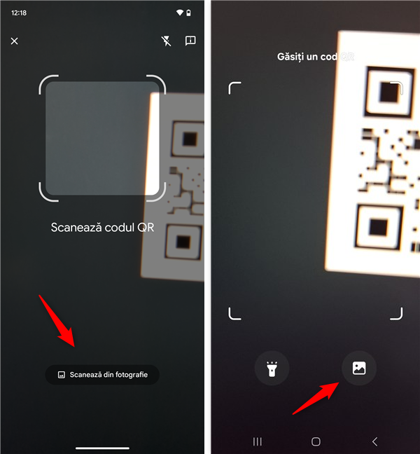ScaneazÄƒ un cod QR dintr-o fotografie de pe telefonul tÄƒu
