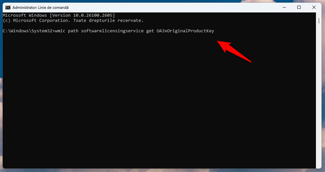 Cum gÄƒseÈ™ti cheia de licenÈ›Äƒ din Windows 11 folosind CMD