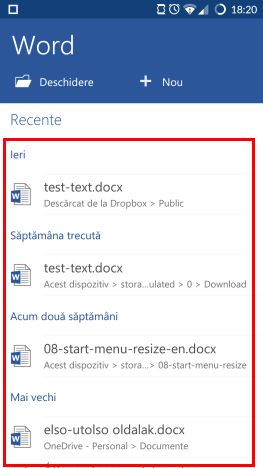 Android, Microsoft, Office, Word, fisier, deschide, accesare, cloud