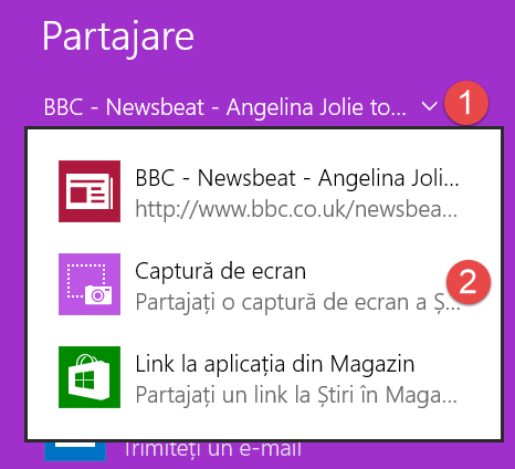 capturi, ecran, imagini, Windows 8.1, partajare, aplicatii