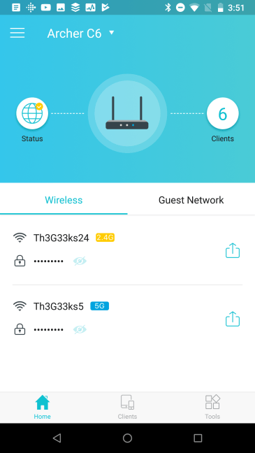 Aplicația mobilă TP-Link Tether