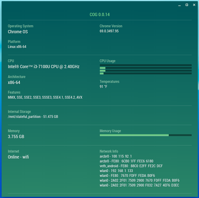 Detalii despre hardware-ul și software-ul de pe ASUS Chromebox 3