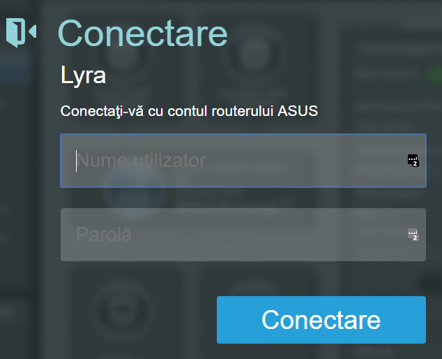 Firmware-ul ASUS - Conectează-te la routerul ASUS