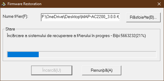 Încărcarea firmware-ului pe ASUS Lyra