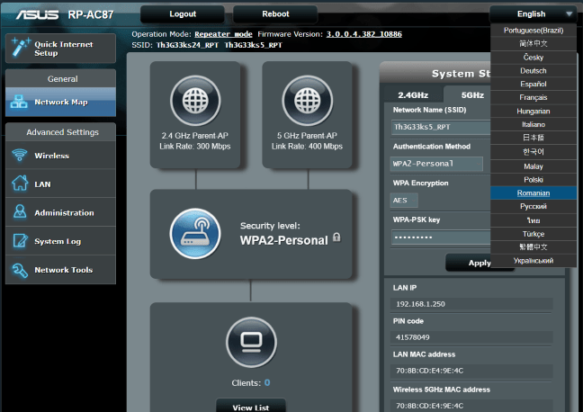 ASUS RP-AC87, range extender