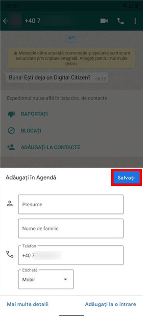 Salvează-ți contactul