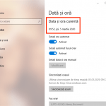 Setările de Dată și oră în Windows 10