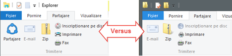 File Explorer, diferente, Windows 10, Windows 8.1