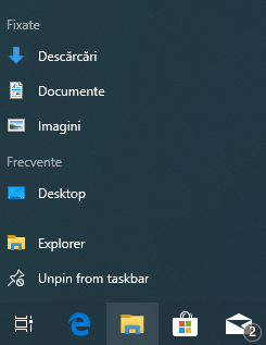 Foldere fixate la File Explorer