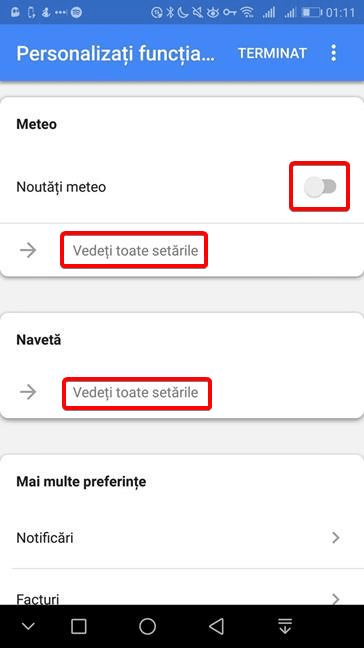 Personalizează Meteo și Navetă în Google Discover