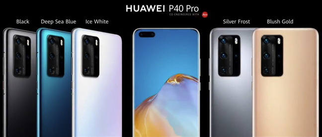 Ediții de culoare disponibile pentru Huawei P40 Pro