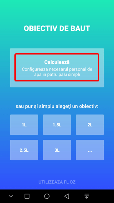 Calculează cerințele tale de apă în Hydro Coach