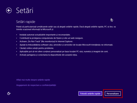 Instalare Windows 8 in romana