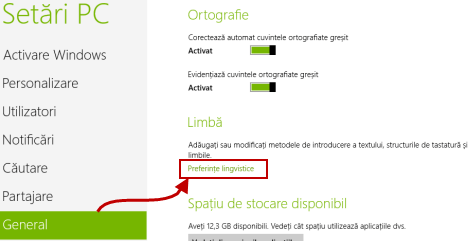 limba, tastatura windows 8