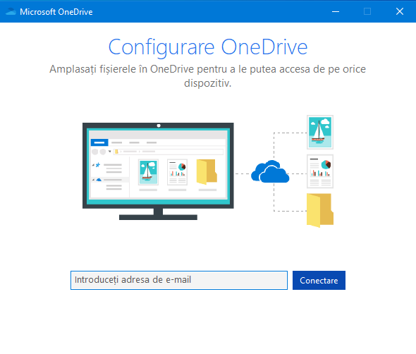 Reconfigurează OneDrive de la început