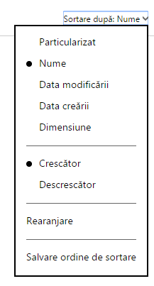 OneDrive, sit, administreaza, acceseaza, sorteaza, fisiere