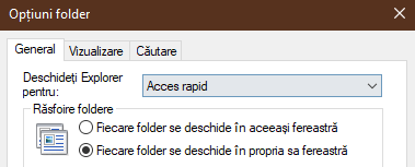 Deschide fiecare folder în propria sa fereastră