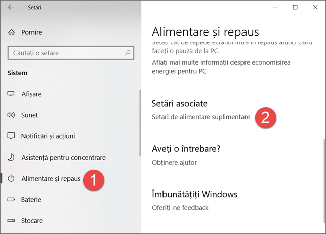 Windows, planuri alimentare