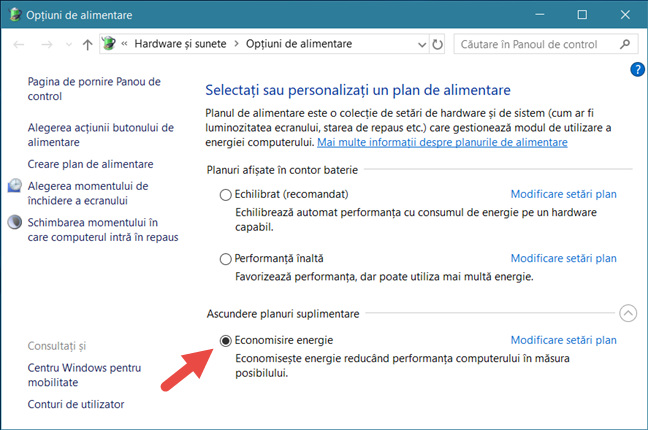 Windows, planuri alimentare