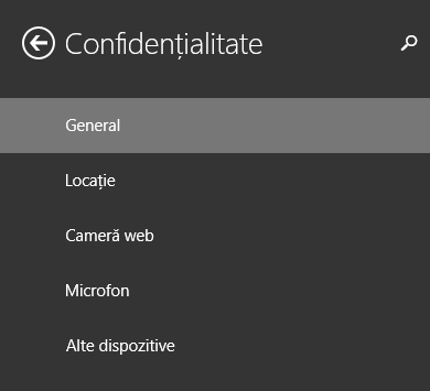  confidențialitate, securitatea datelor, Windows 8.1