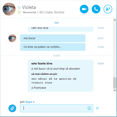 Windows, Skype, aplicatie, chat, text, grup, conversatii, mesaje