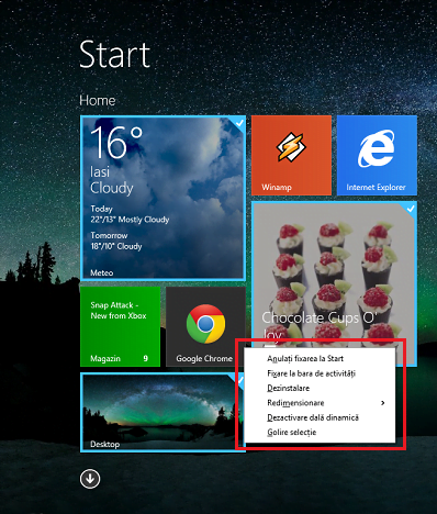 Windows 8.1, ecranul Start, dale, personalizare, grup, nume, dale dinamice