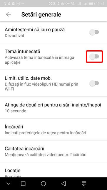 Activează Tema întunecată pentru YouTube pe Android