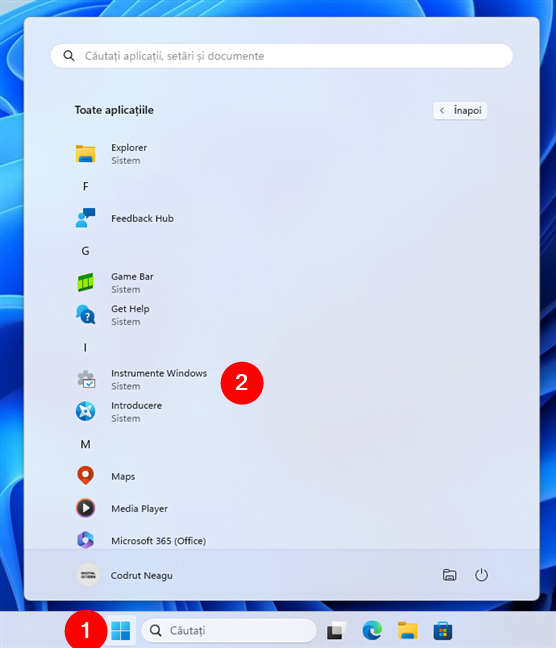 Deschide Instrumente Windows Ã®n Windows 11