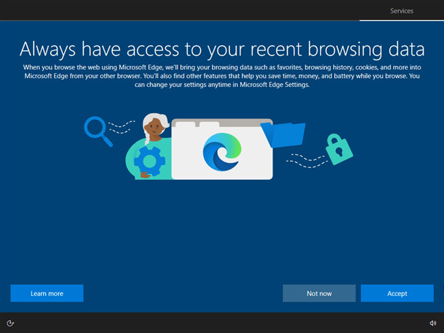 Permite-i lui Microsoft Edge sÄƒ-È›i acceseze datele recente de navigare