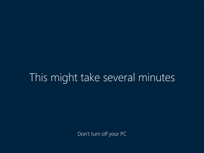 AÈ™teaptÄƒ cÃ¢teva momente Ã®nainte de a putea folosi Windows 10