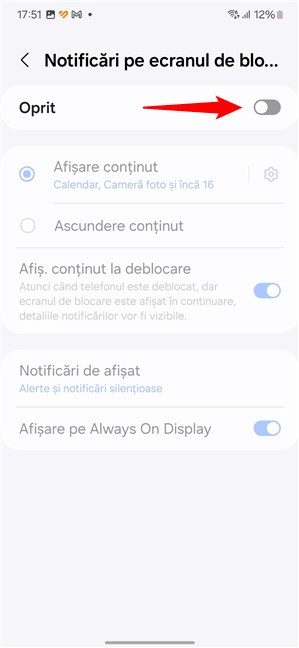 OpreÈ™te NotificÄƒrile pe ecranul de blocare pentru dispozitivul tÄƒu Samsung