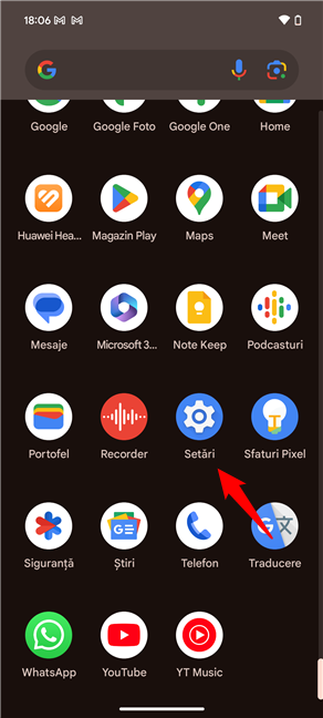 PorneÈ™te SetÄƒri Ã®n Android