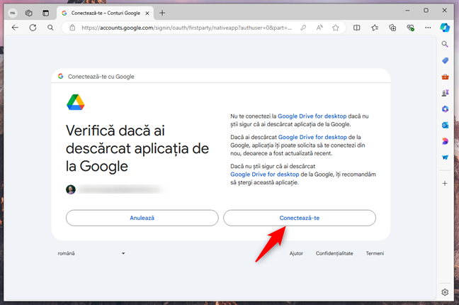 ConfirmÄƒ cÄƒ ai descÄƒrcat aplicaÈ›ia de la Google