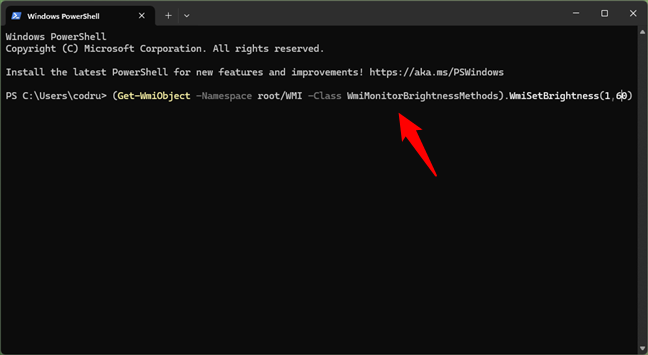 Cum setezi luminozitatea din PowerShell