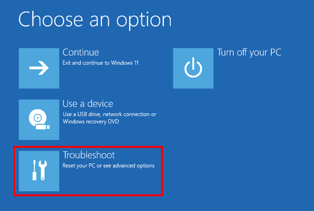 Pentru a ajunge la Safe Mode Ã®n Windows 11, selecteazÄƒ Troubleshoot