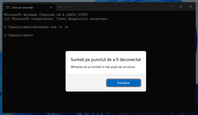 SunteÈ›i pe punctul de a fi deconectat