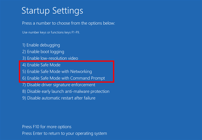 Alege una dintre cele trei opÈ›iuni Safe Mode pentru Windows 11