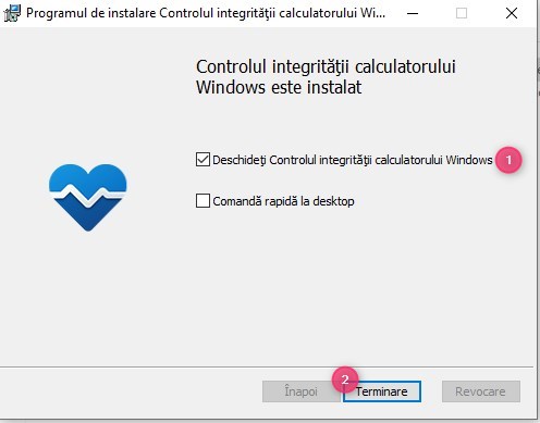 Instalarea aplicaÈ›iei Controlul integritÄƒÈ›ii calculatorului