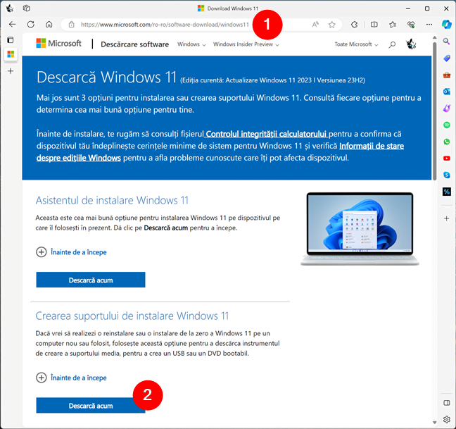 DescarcÄƒ Media Creation Tool de la Microsoft pentru a lua gratuit Windows 11