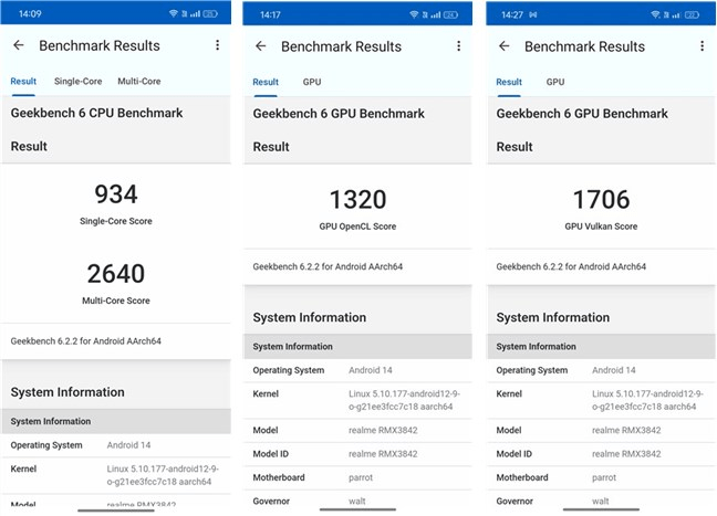 Rezultate Ã®n Geekbench 6