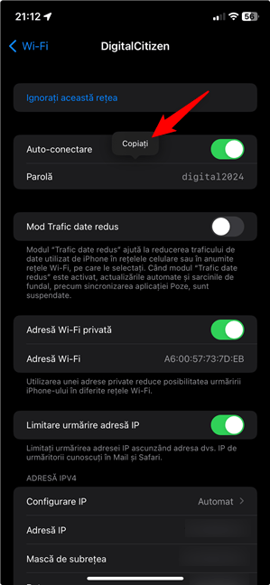 Cum partajezi parola Wi-Fi de pe iPhone