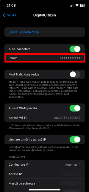 Cum verifici parola Wi-Fi pe iPhone pentru orice reÈ›ea