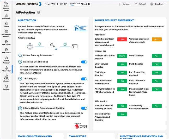 Utilizarea AiProtection