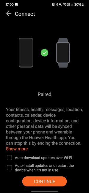 Conectarea lui HUAWEI WATCH FIT 3